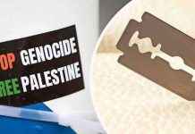 Achtergelaten scheermesjes achter ’Free Palestine’-stickers bij Holocaustmuseum Amsterdam news-09112024-221754